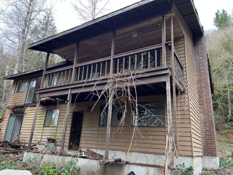 Before: damaged exterior
