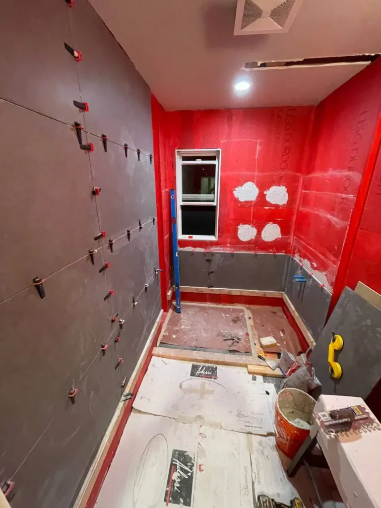 Renton bathroom during waterproofing