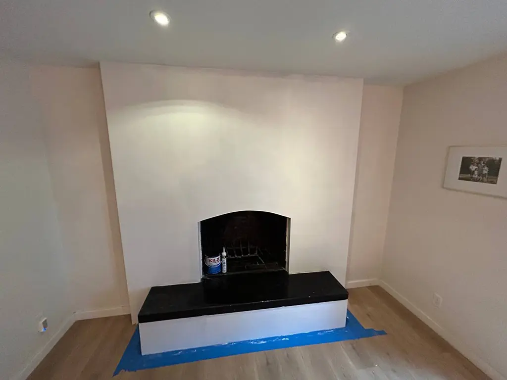 Custom fireplace installation with premium materials