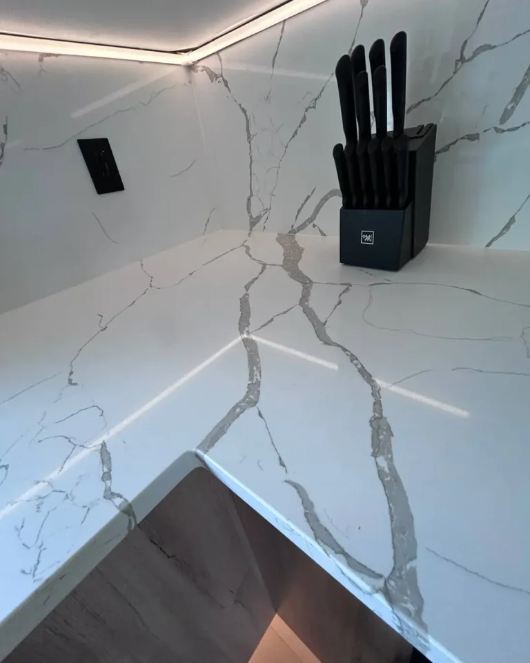 Quartz countertop detail