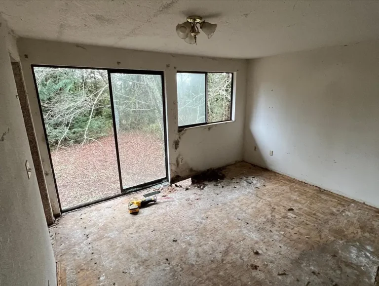 Before: bedroom subfloor